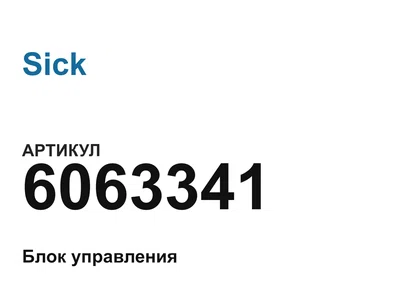 6063341 Sick