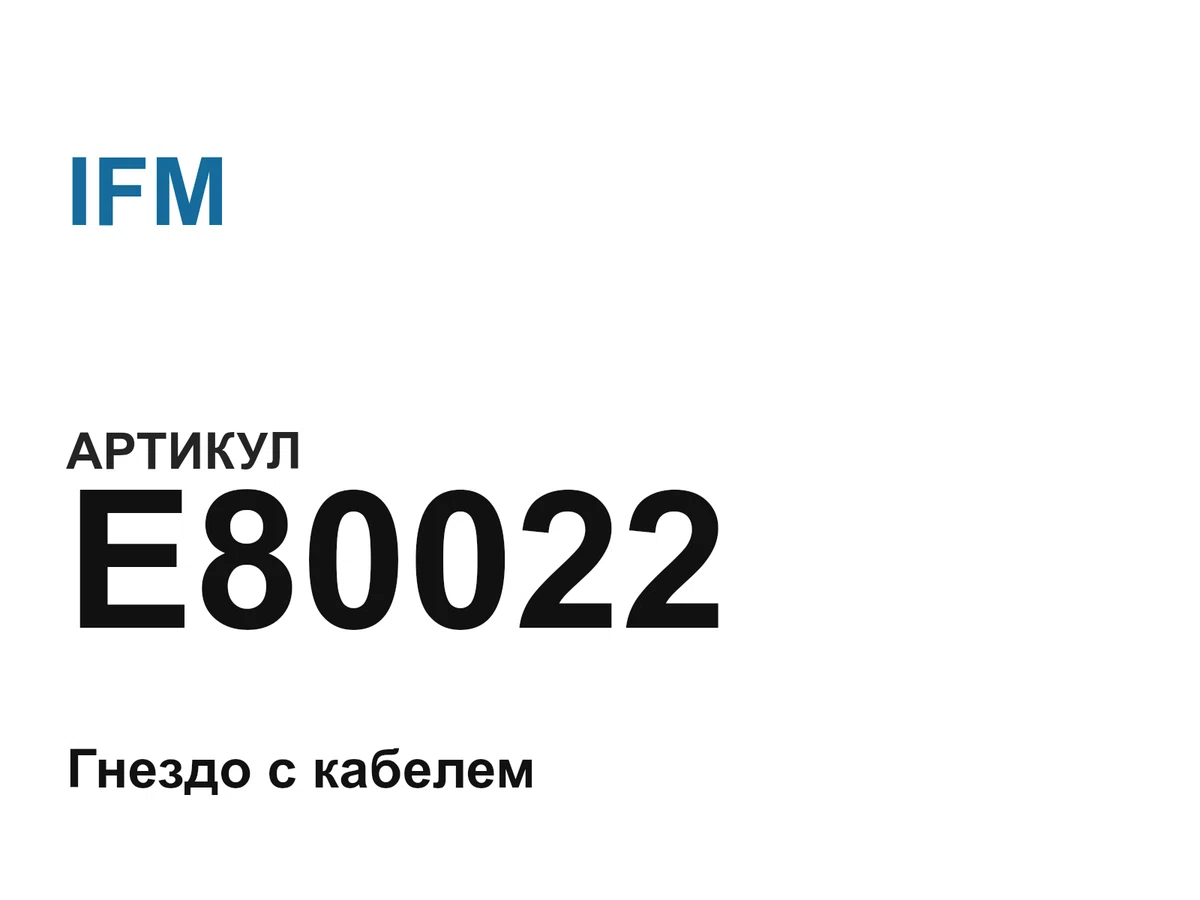 E80022 IFM