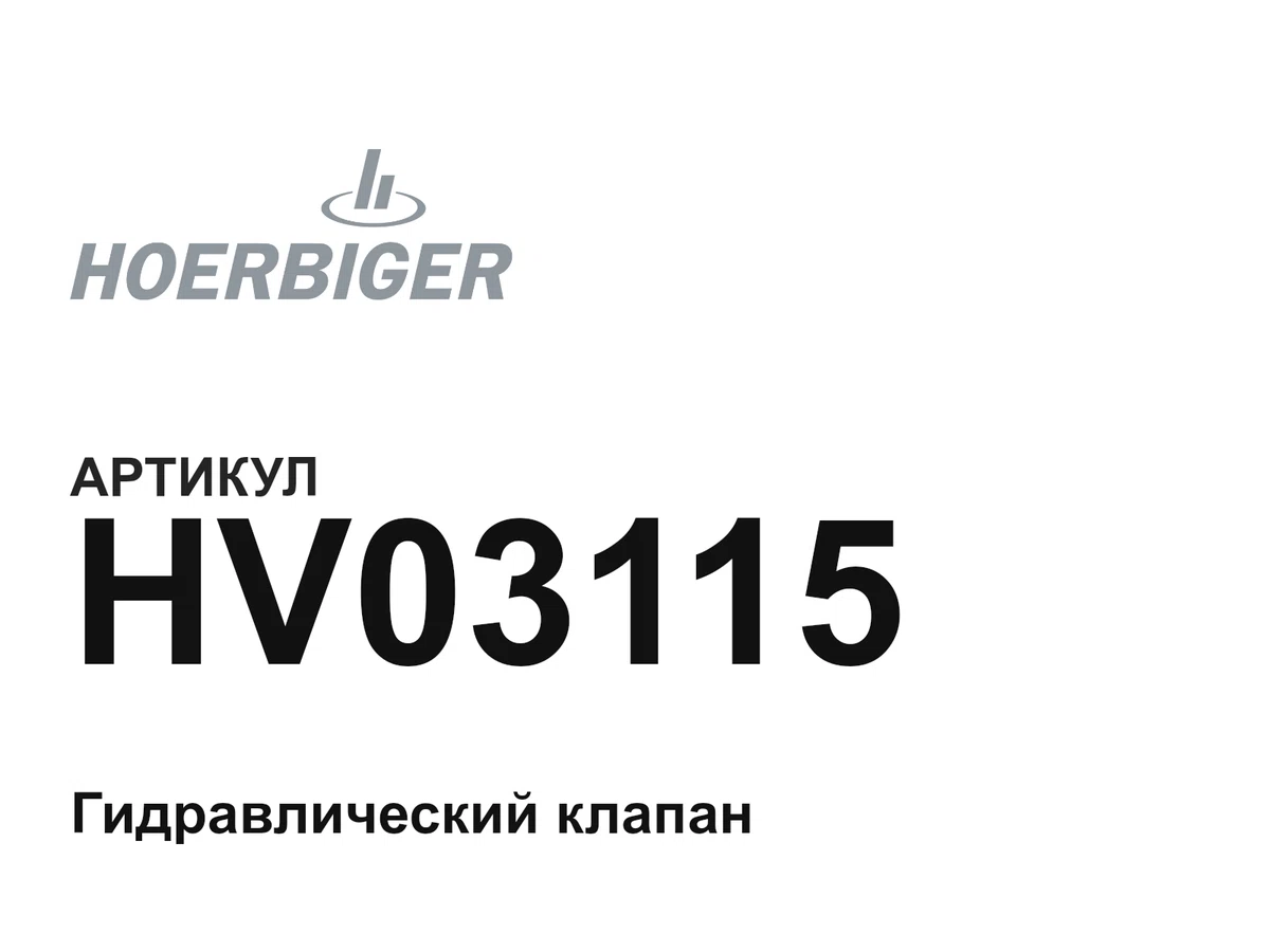 HV03115 HOERBIGER