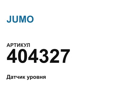 404327 JUMO