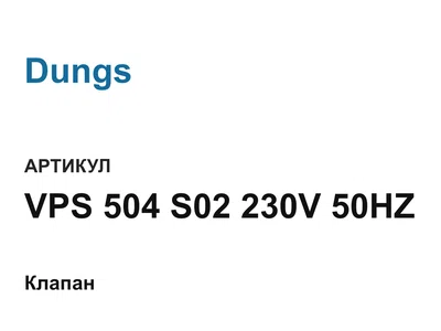 VPS504S02230V50HZ Dungs