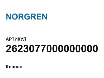 2623077000000000 NORGREN