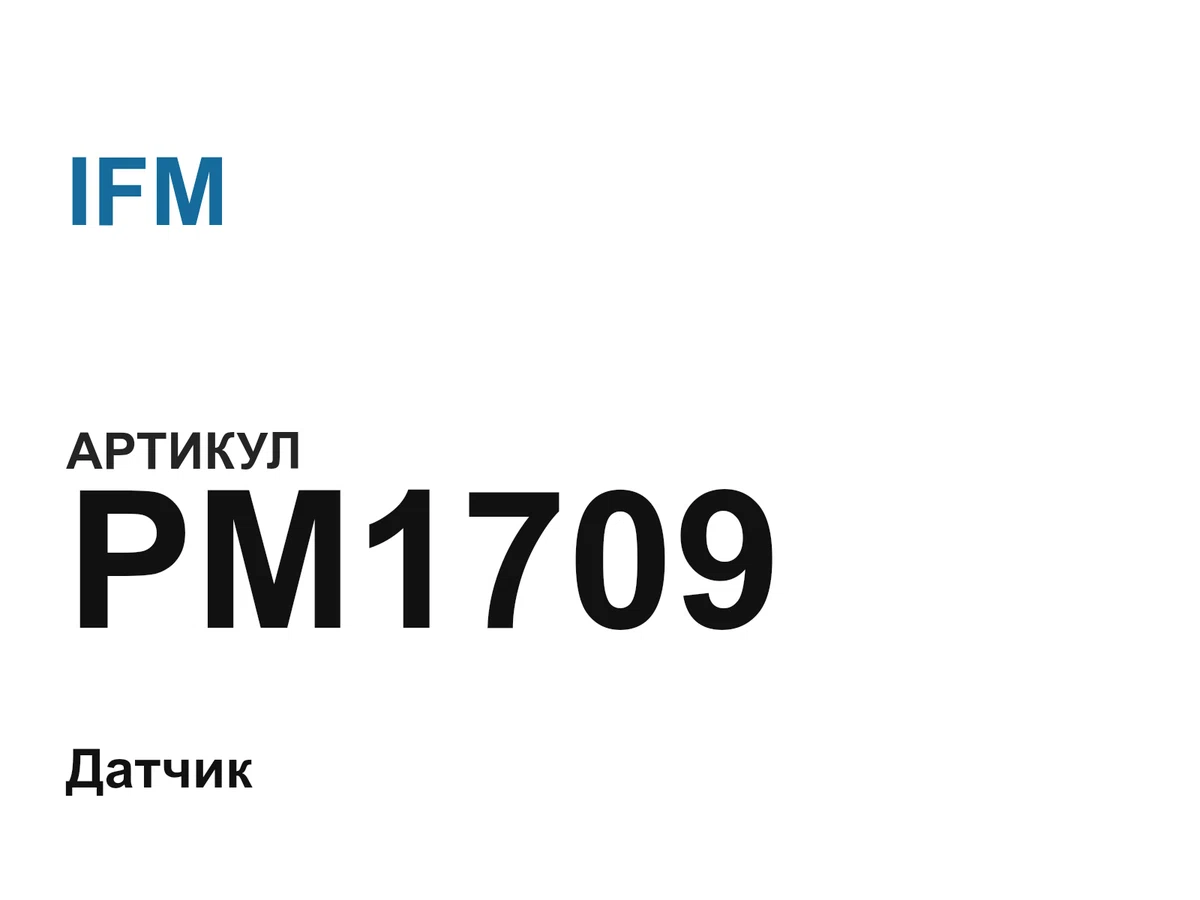 PM1709 IFM