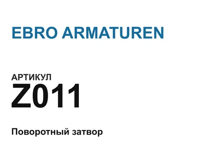 Z011 EBRO ARMATUREN