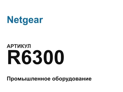 R6300 Netgear