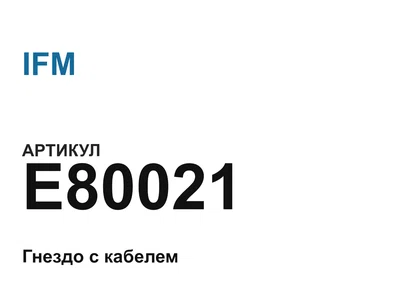 E80021 IFM