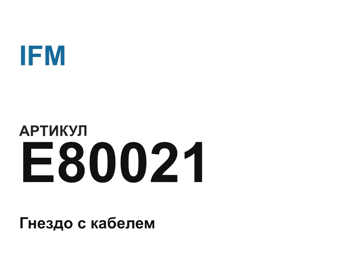 E80021 IFM