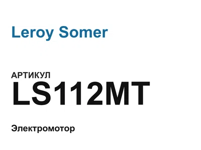 LS112MT Leroy Somer