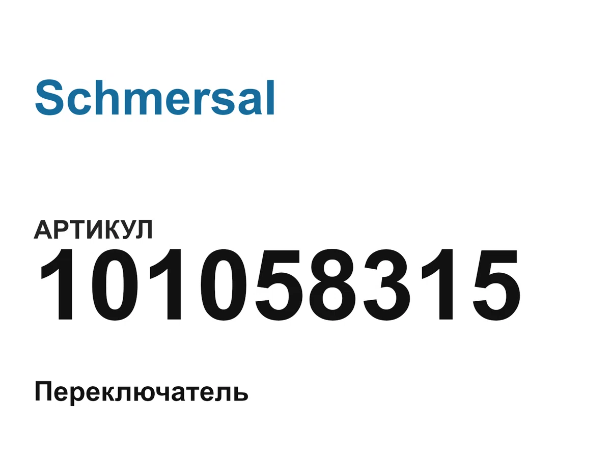 101058315 Schmersal