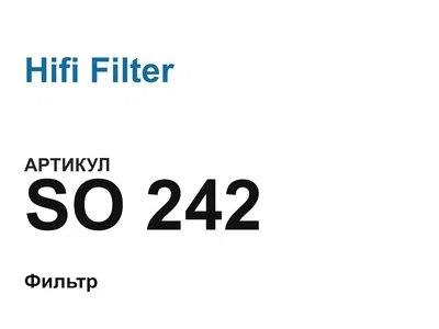 SO242 Hifi Filter