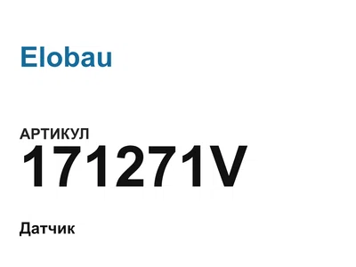 171271V Elobau