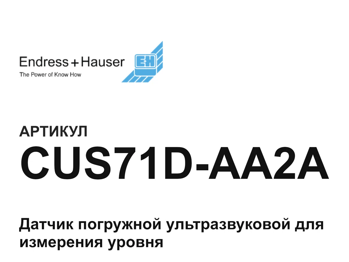 CUS71DAA2A Endress+Hauser