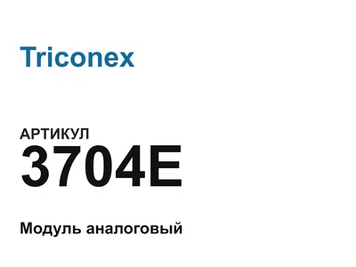 3704E Triconex