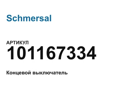 101167334 Schmersal