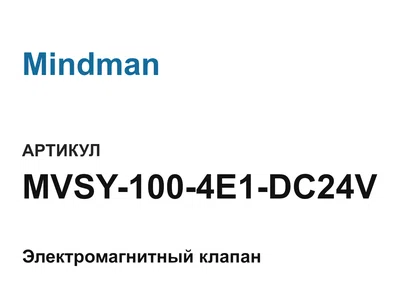 MVSY1004E1DC24V Mindman