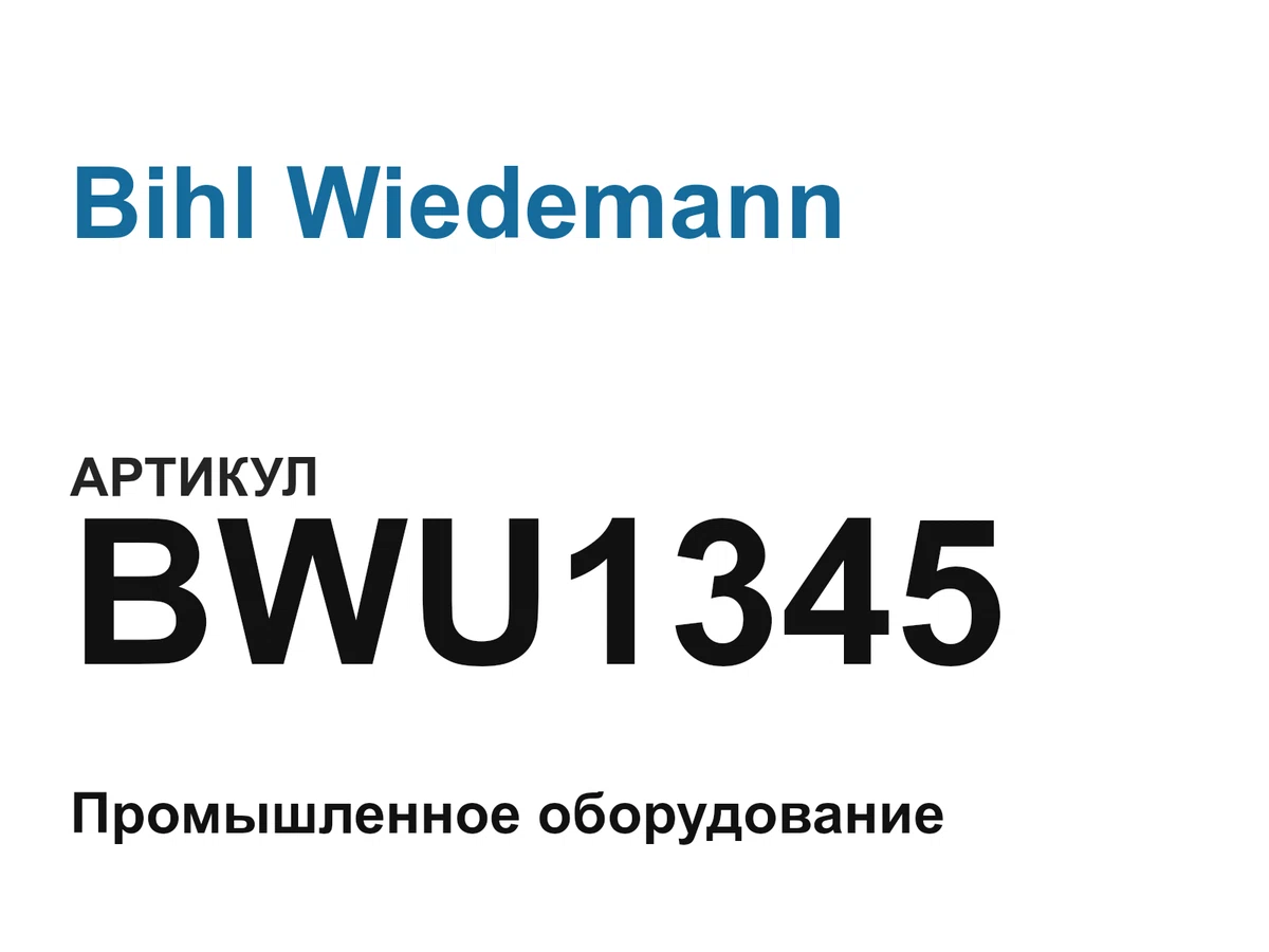BWU1345 Bihl Wiedemann