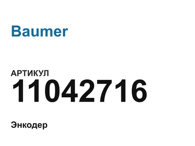 11042716 Baumer