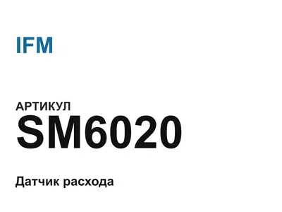 SM6020 IFM