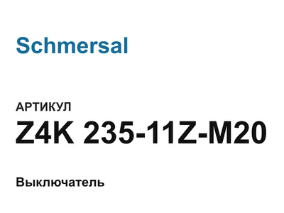 Z4K23511ZM20 Schmersal