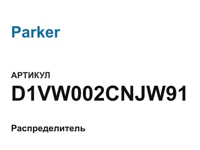 D1VW002CNJW91 Parker
