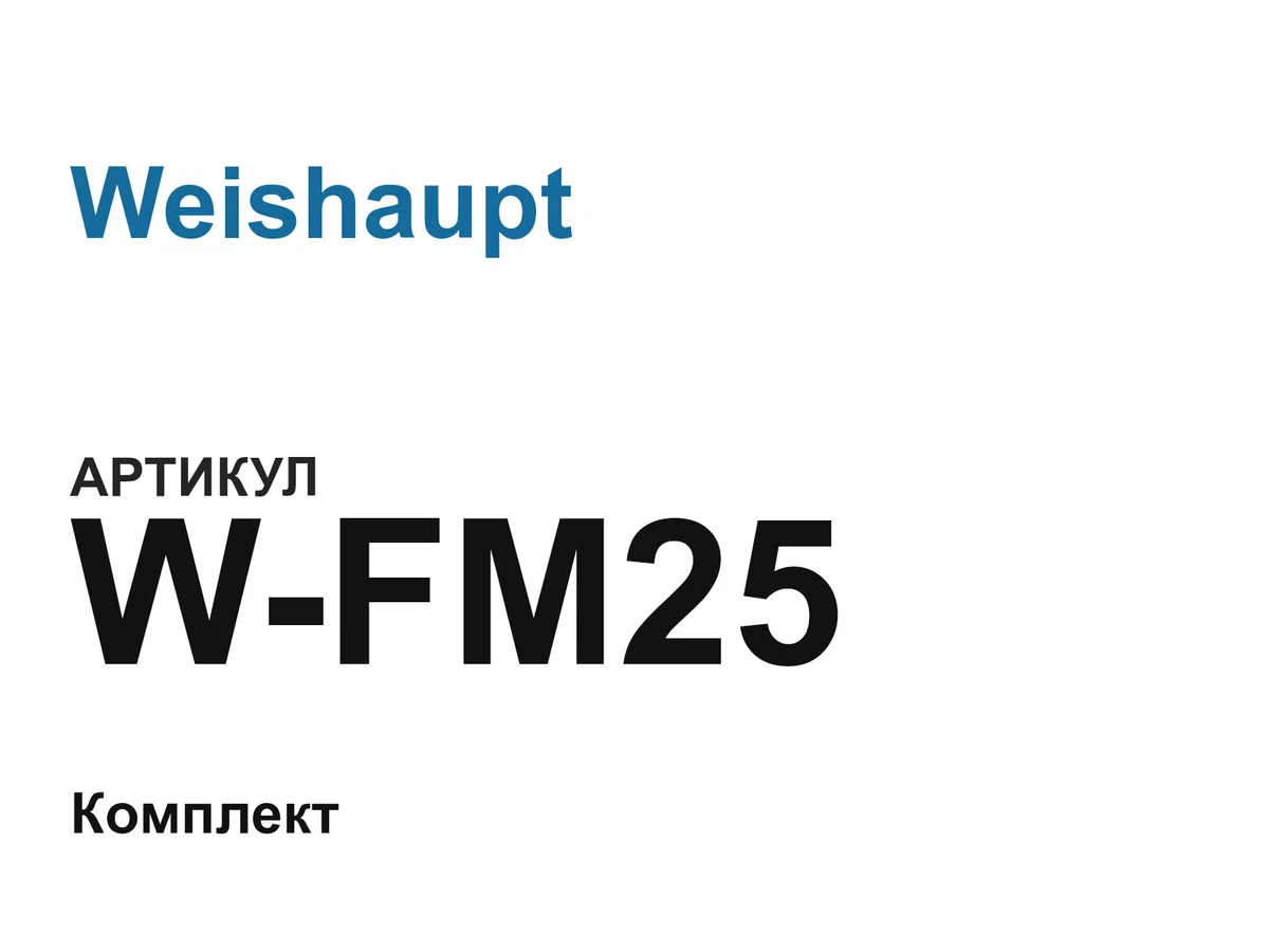 WFM25 Weishaupt