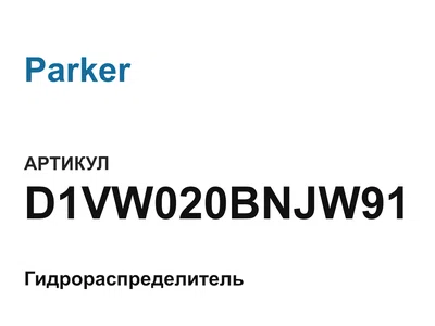 D1VW020BNJW91 Parker