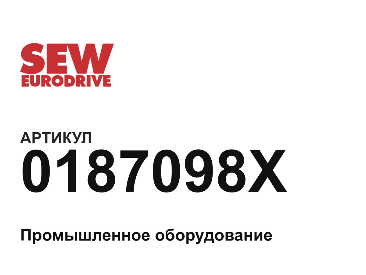 0187098X SEW-EURODRIVE
