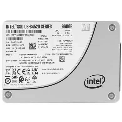 SSDSC2KB960GZ01 99A0AF Intel SSD-накопитель