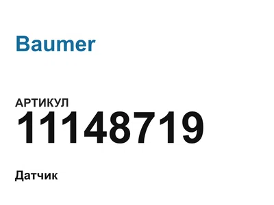 11148719 Baumer