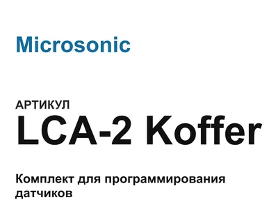 LCA2Koffer Microsonic