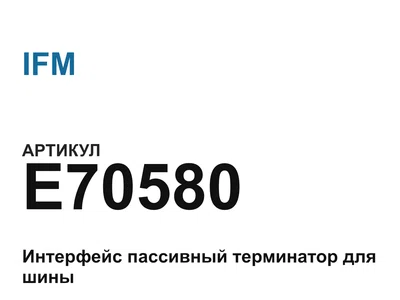 E70580 IFM