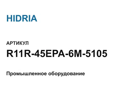 R11R45EPA6M5105 HIDRIA