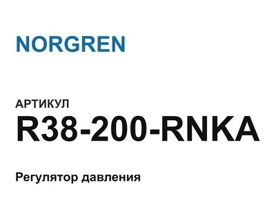 R38200RNKA NORGREN