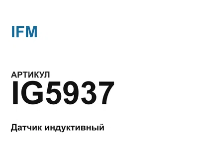 IG5937 IFM