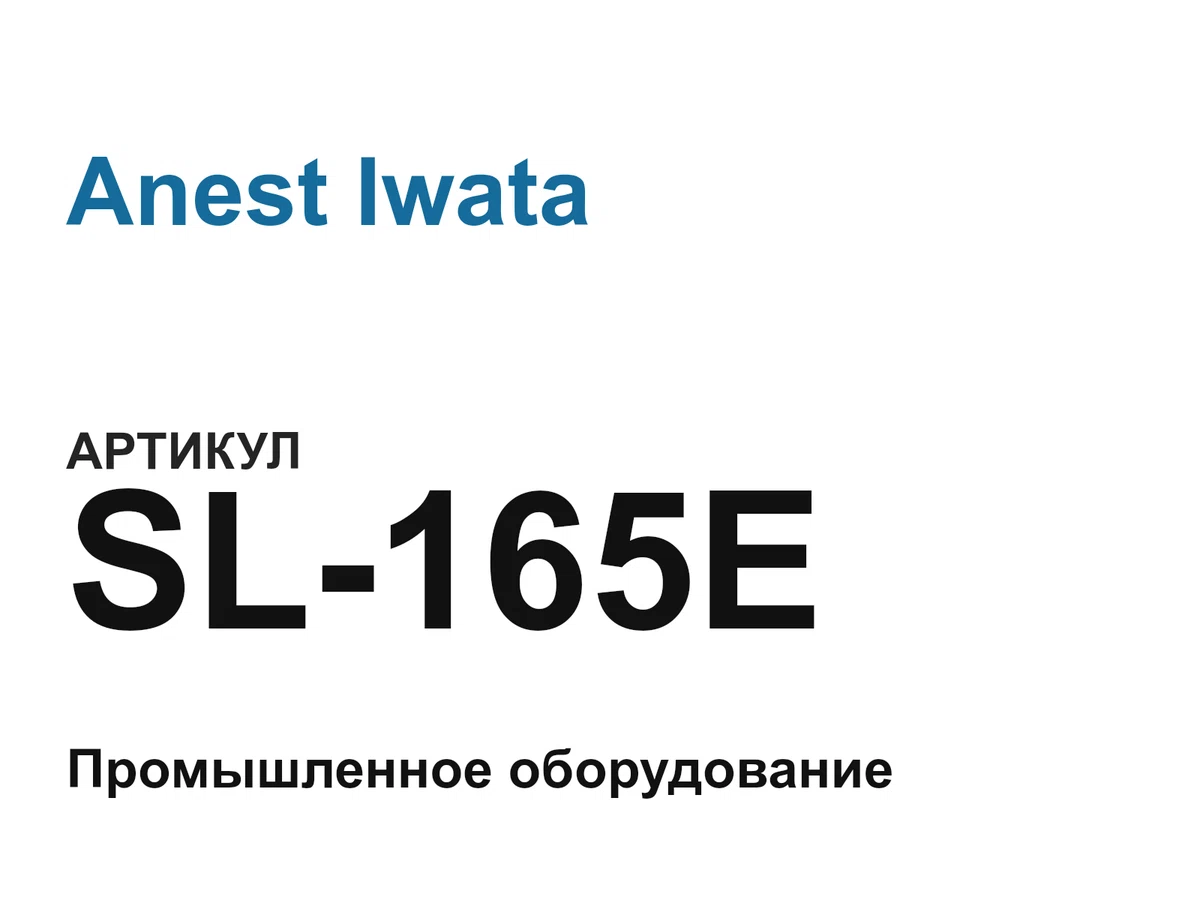 SL165E Anest Iwata