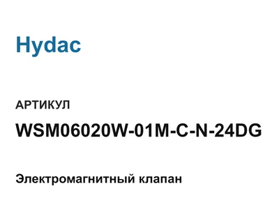 WSM06020W01MCN24DG Hydac