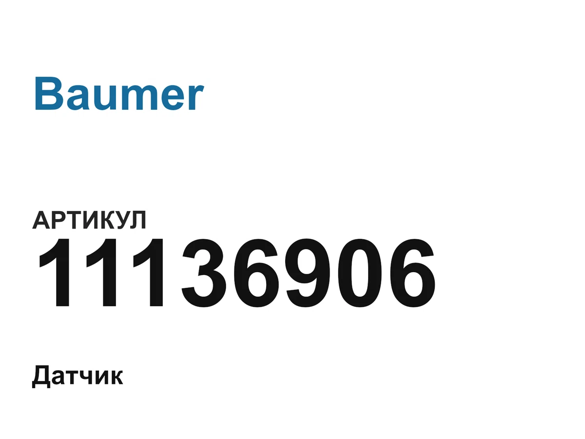 11136906 Baumer