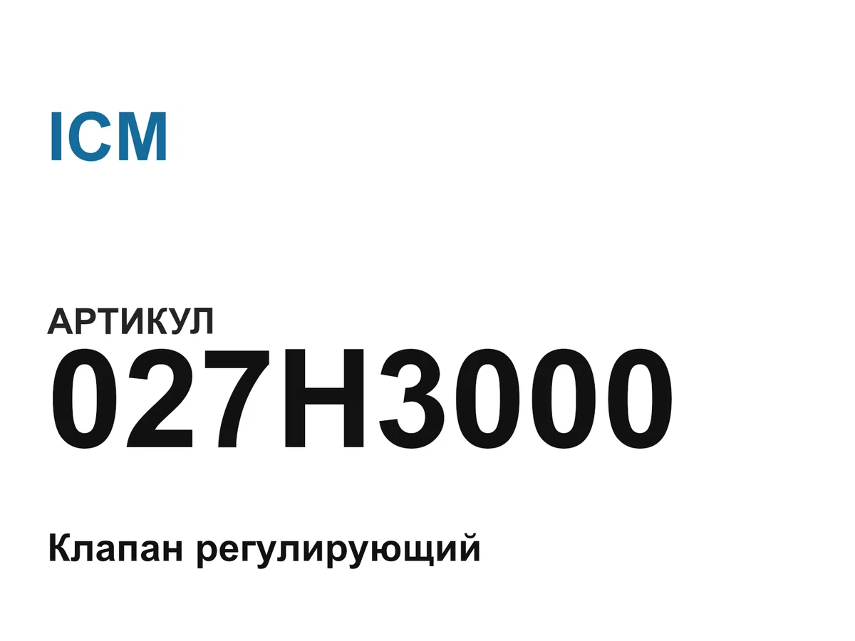 027H3000 ICM