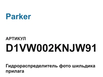 D1VW002KNJW91 Parker