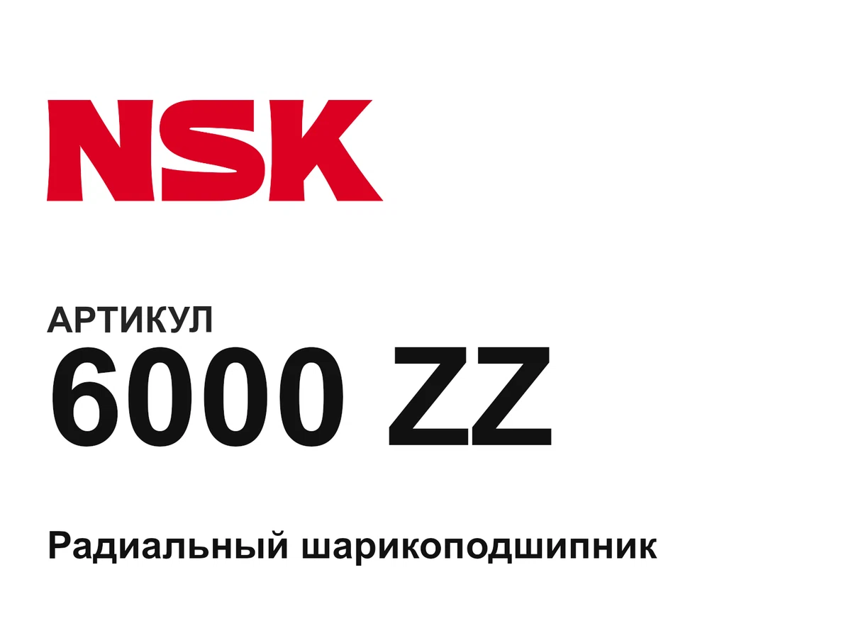 6000ZZ NSK