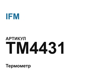 TM4431 IFM
