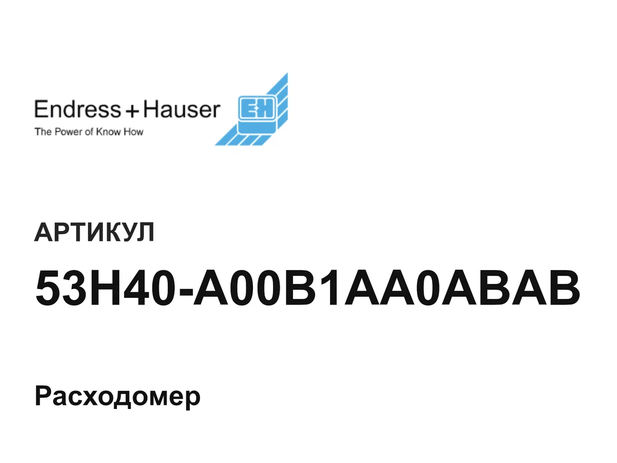 53H40A00B1AA0ABAB Endress+Hauser
