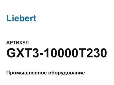 GXT310000T230 Liebert