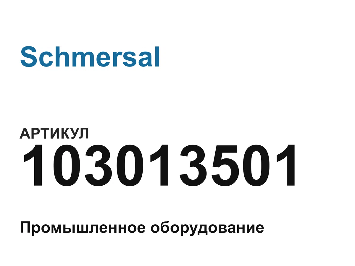 103013501 Schmersal