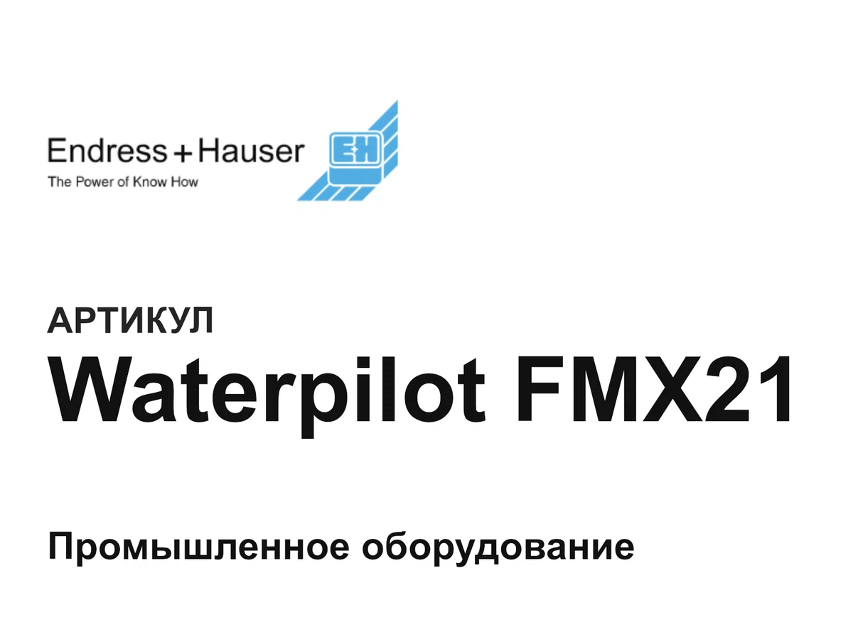 WaterpilotFMX21 Endress+Hauser