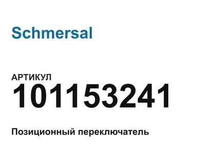 101153241 Schmersal