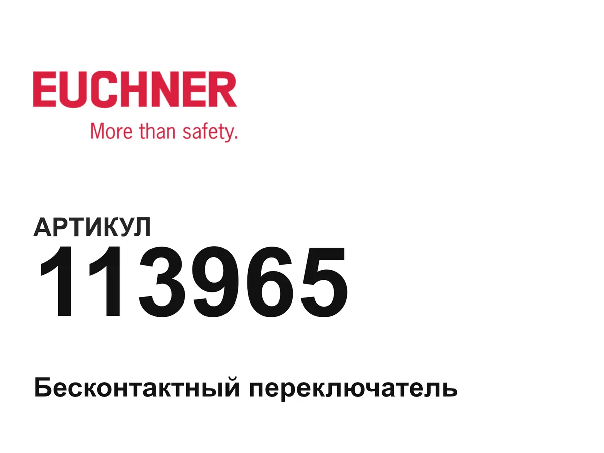 113965 Euchner