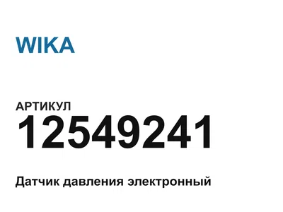 12549241 WIKA