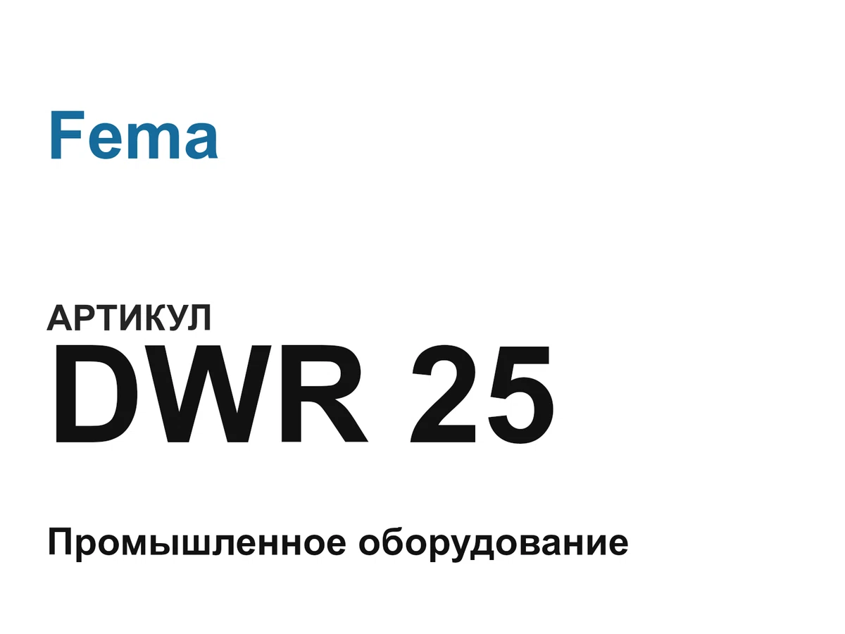 DWR25 Fema