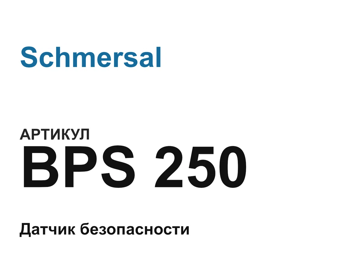 BPS250 Schmersal